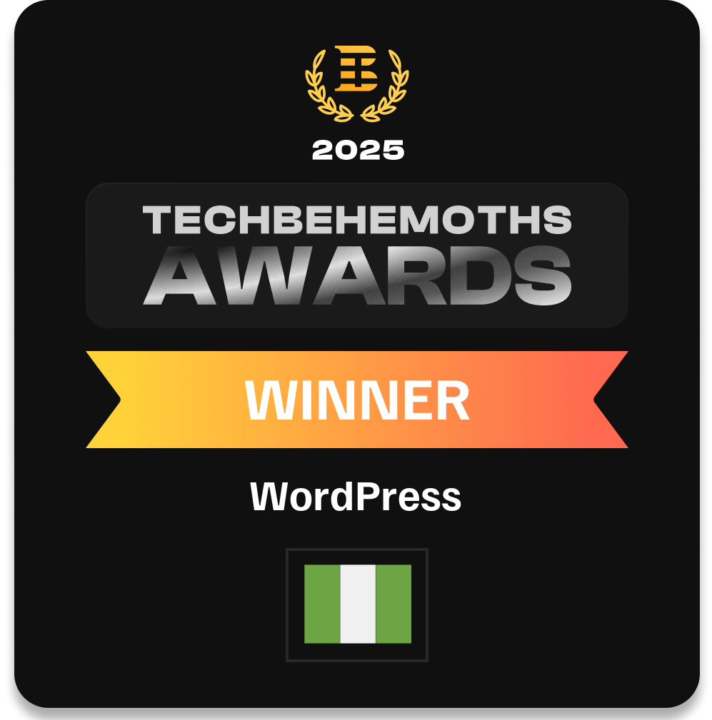 Delighted to announce that Theorem Team is the 2025 Award-winning company in Nigeria for our WordPress services 🏆