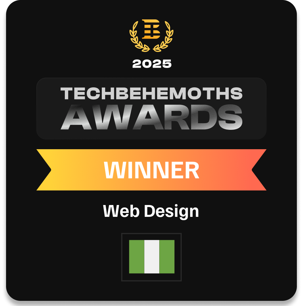 Delighted to announce that Theorem Team is the 2025 Award-winning company in Nigeria for our Web Design services 🏆